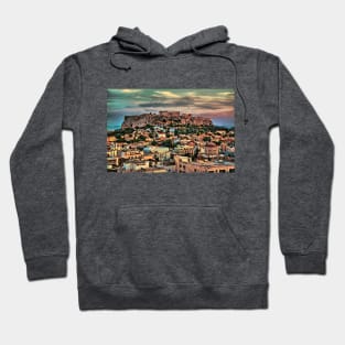 Greece. Athens. Acropolis in the evening. Hoodie